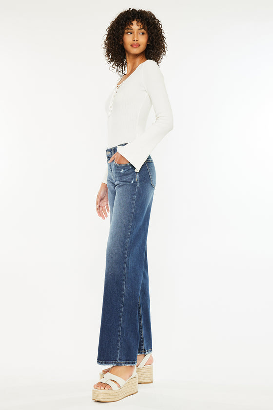 Gemma Mid Rise Wide Jeans - Official Kancan USA