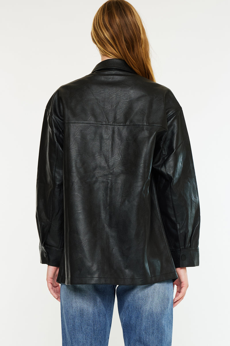 Margo Faux Leather Oversized Jacket - Official Kancan USA