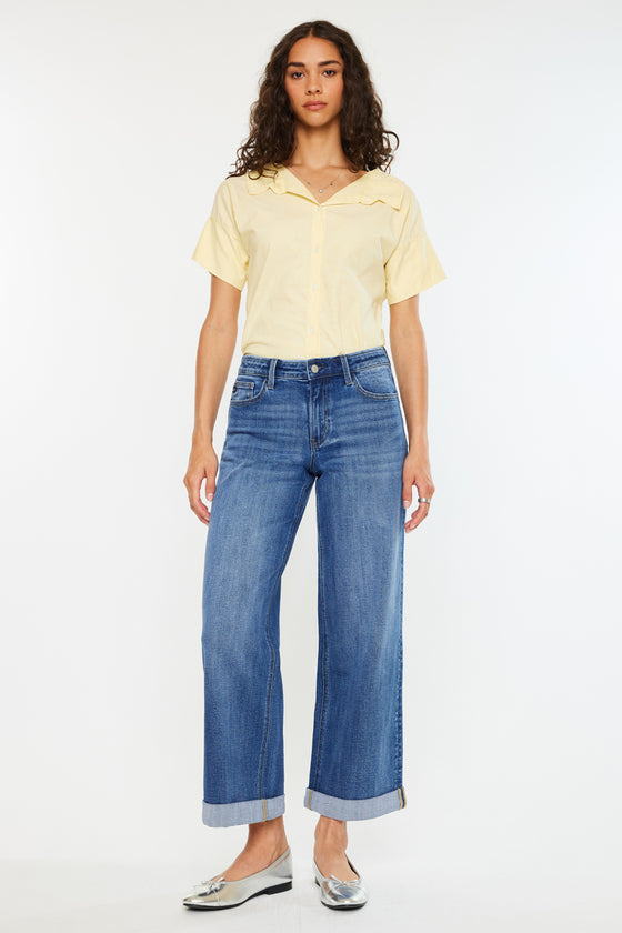 Reyna Essentials High Rise Wide Leg Jeans