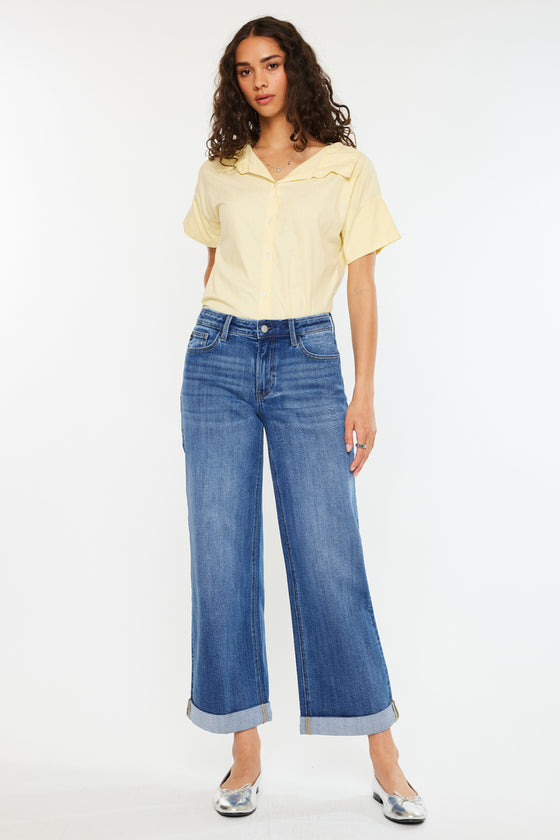 Reyna Essentials High Rise Wide Leg Jeans