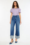 Delia Essentials High Rise Crop Wide Leg Jeans