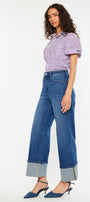 Delia Essentials High Rise Crop Wide Leg Jeans - Official Kancan USA