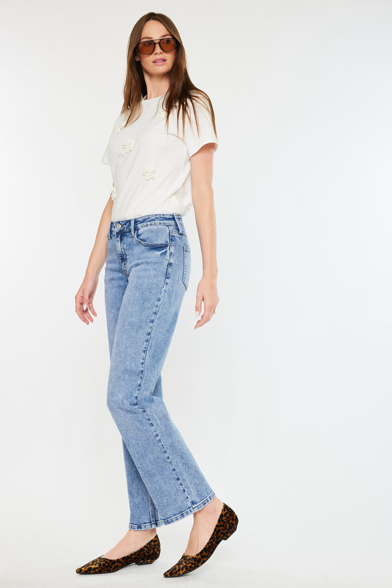 Tamia Essentials Mid Rise True Straight Jeans - Official Kancan USA