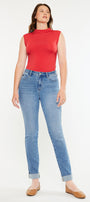 Cristina High Rise Slim Straight Jeans - Curvy - Official Kancan USA