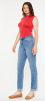 Cristina High Rise Slim Straight Jeans - Curvy - Official Kancan USA