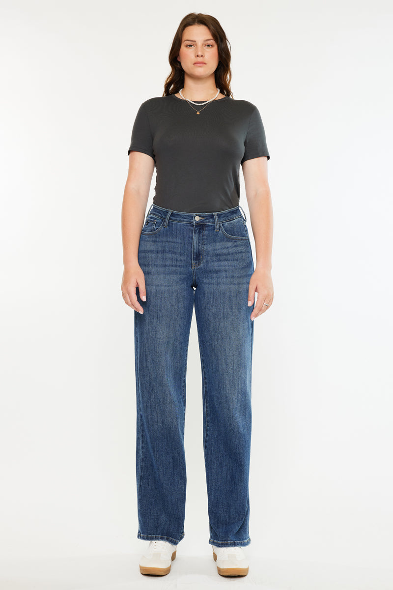 Viola High Rise Wide Jeans - Curvy - Official Kancan USA