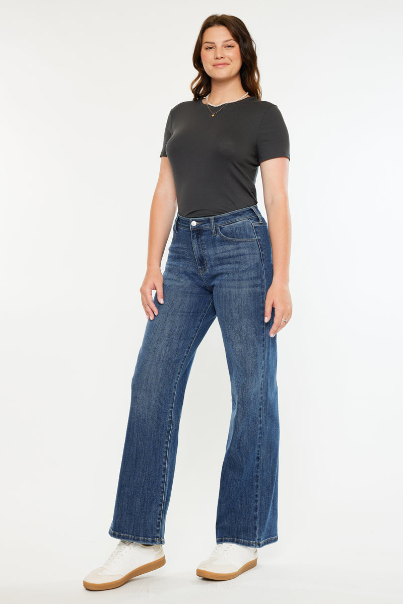 Viola High Rise Wide Jeans - Curvy - Official Kancan USA