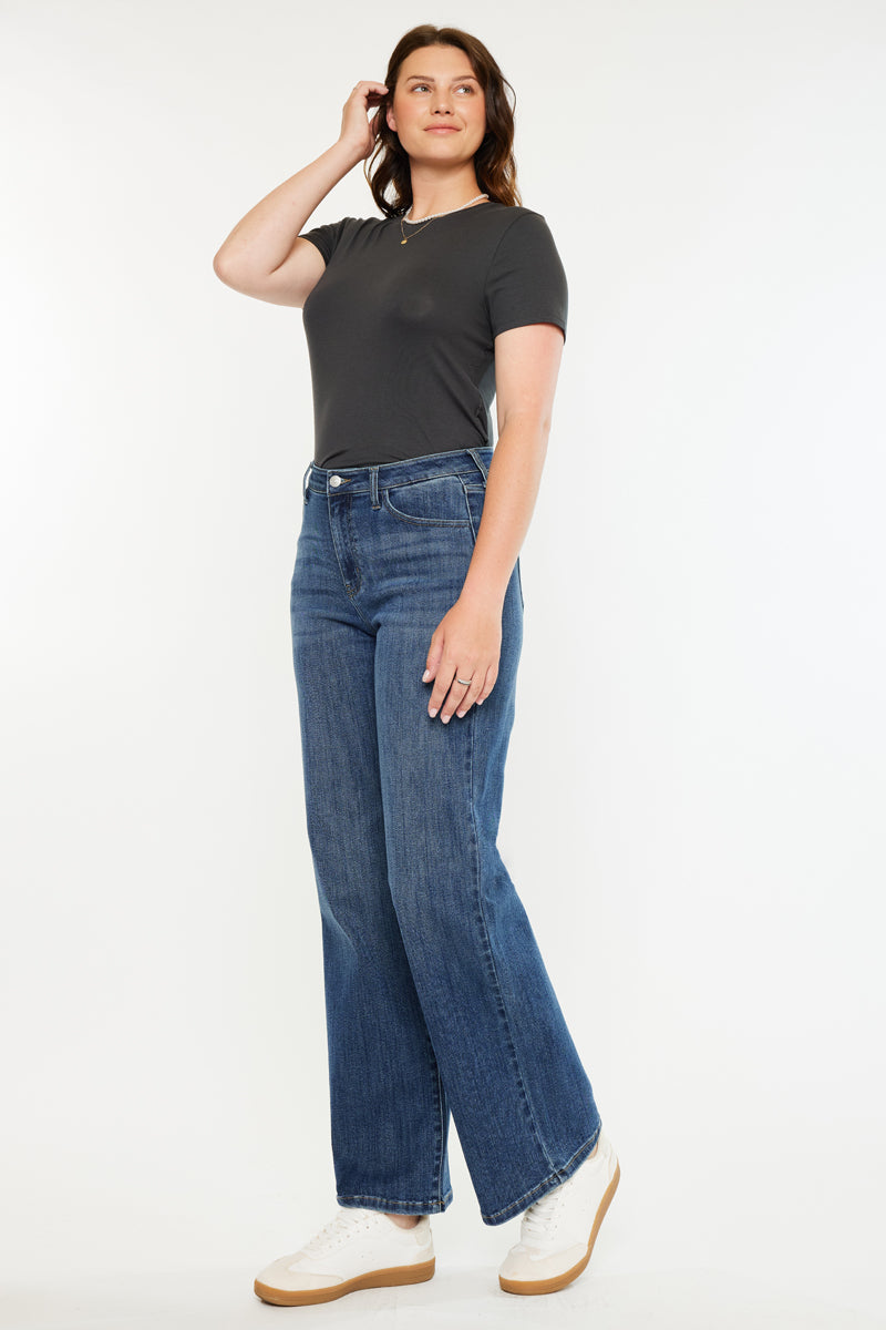 Viola High Rise Wide Jeans - Curvy - Official Kancan USA