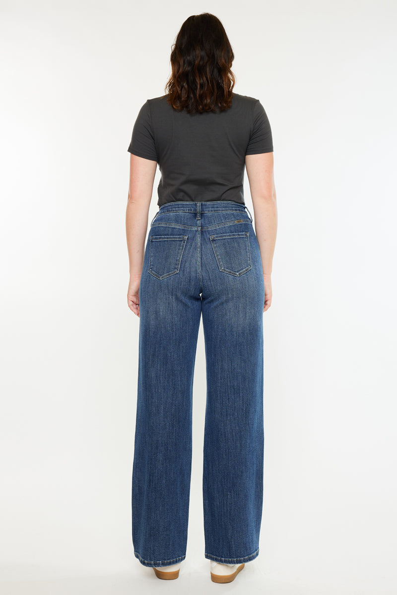 Viola High Rise Wide Jeans - Curvy - Official Kancan USA