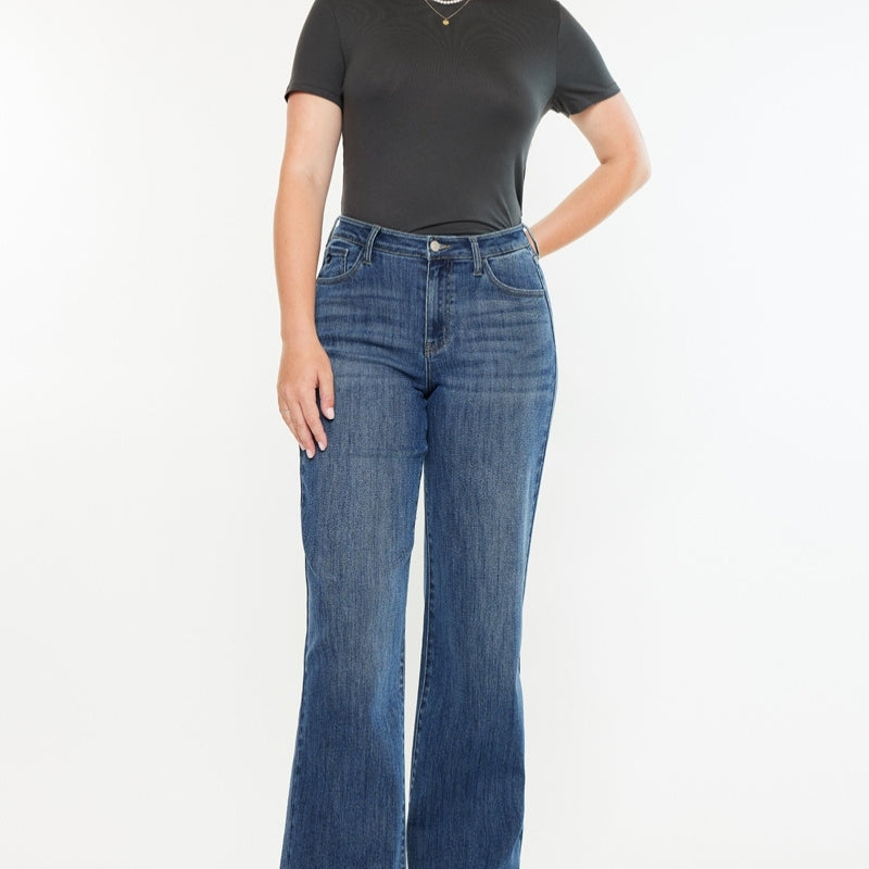 Viola High Rise Wide Jeans - Curvy - Official Kancan USA