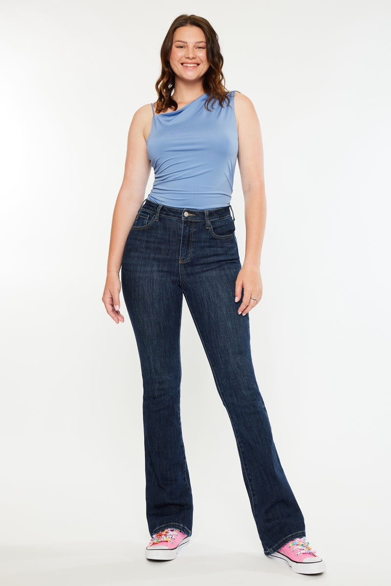 Janice High Rise Bootcut Jeans - Curvy - Official Kancan USA