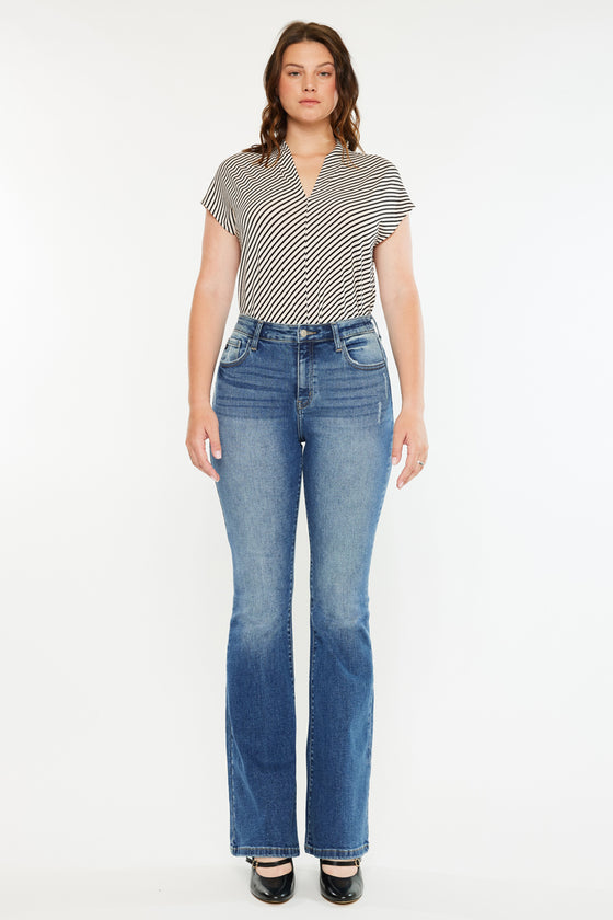 Tana High Rise Wide Flare Jeans (Curvy)