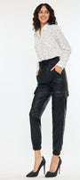 Rona Ultra High Rise Faux Leather Joggers - Official Kancan USA