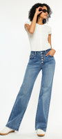 Darlene Essentials High Rise Comfort 90's Flare Jeans - Official Kancan USA