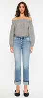 Noelle Essentials High Rise Skinny Straight Jeans - Official Kancan USA