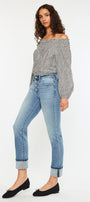 Noelle Essentials High Rise Skinny Straight Jeans - Official Kancan USA