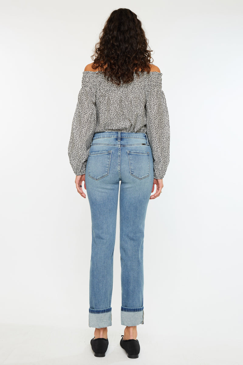 Noelle Essentials High Rise Skinny Straight Jeans - Official Kancan USA