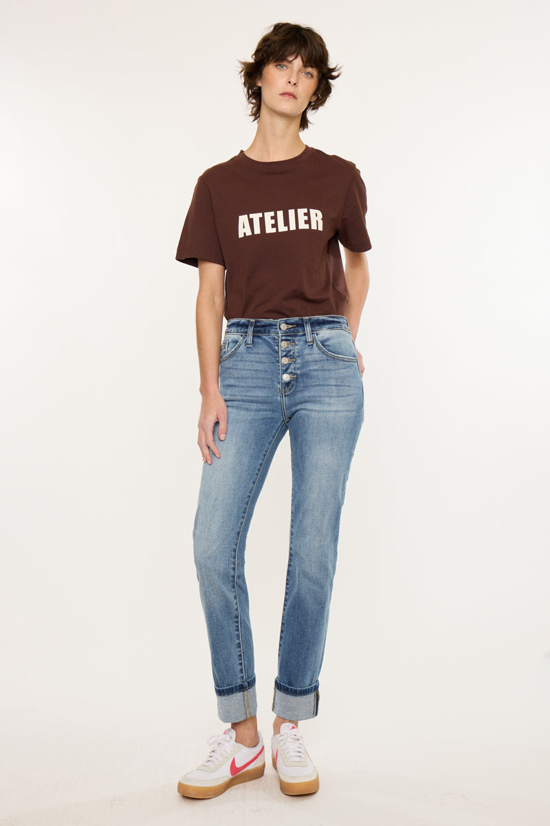 Noelle Essentials High Rise Skinny Straight - Official Kancan USA