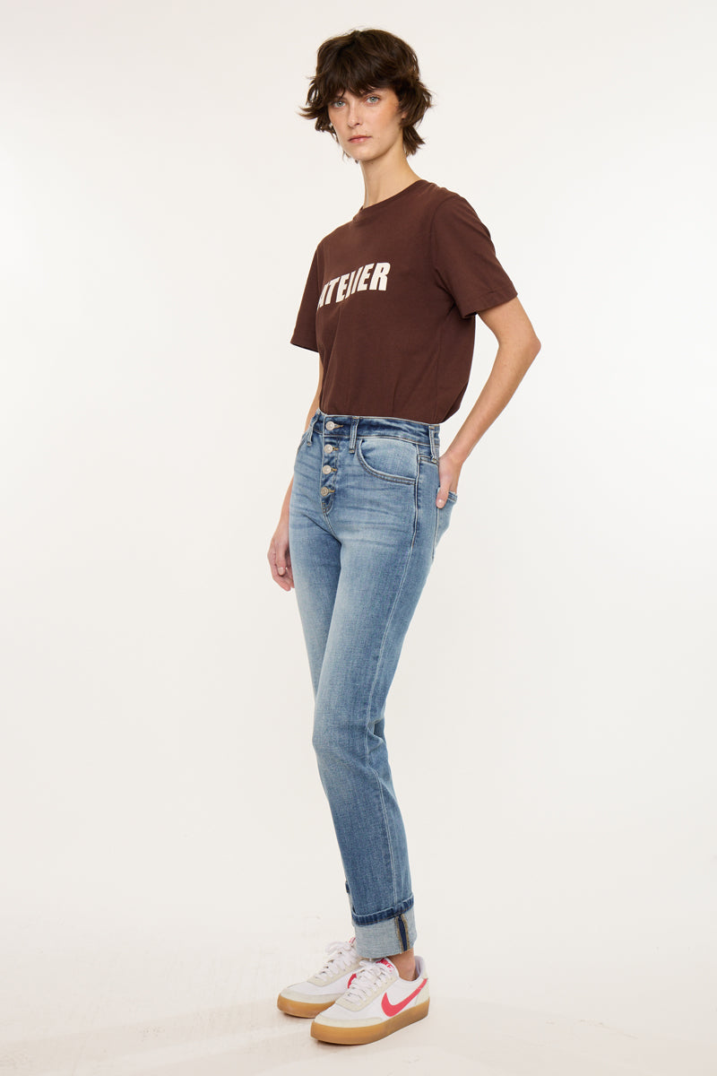 Noelle Essentials High Rise Skinny Straight - Official Kancan USA