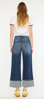 Collie Essentials Ultra High Rise Cropped Wide Leg Jeans - Official Kancan USA