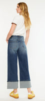 Collie Essentials Ultra High Rise Cropped Wide Leg Jeans - Official Kancan USA