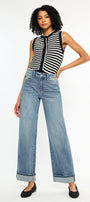 Bellen Essentials High Rise Wide Jeans - Official Kancan USA