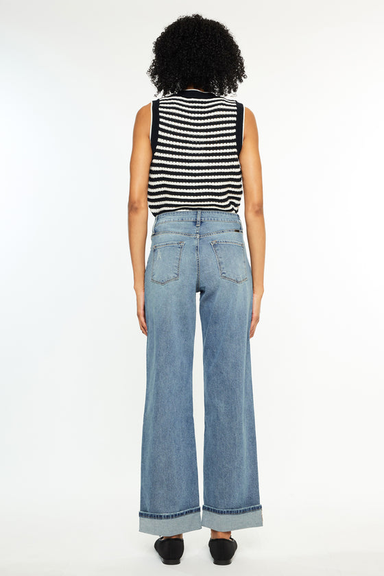 Bellen Essentials High Rise Wide Jeans - Official Kancan USA