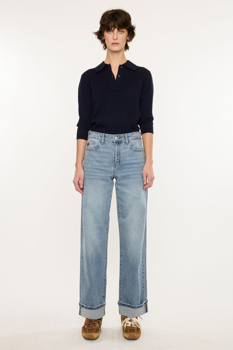 Bellen Essentials High Rise Wide Jeans - Official Kancan USA