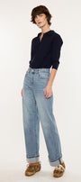 Bellen Essentials High Rise Wide Jeans - Official Kancan USA