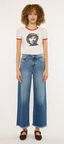 Aruli Essentials High Rise Crop Wide Leg Jeans - Official Kancan USA