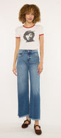Aruli Essentials High Rise Crop Wide Leg Jeans - Official Kancan USA