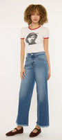 Aruli Essentials High Rise Crop Wide Leg Jeans - Official Kancan USA