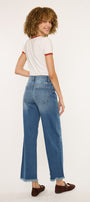 Aruli Essentials High Rise Crop Wide Leg Jeans - Official Kancan USA