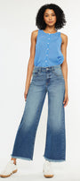 Aruli Essentials High Rise Cropped Wide Leg Jeans - Official Kancan USA