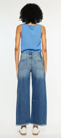Aruli Essentials High Rise Cropped Wide Leg Jeans - Official Kancan USA
