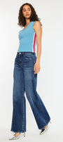 Tiara Essentials High Rise Wide Leg Jeans - Official Kancan USA