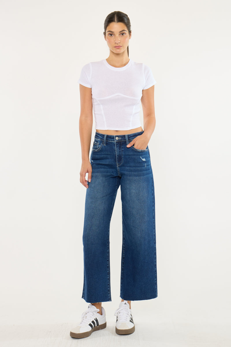 Tory Essentials High Rise Crop Wide Leg Jeans