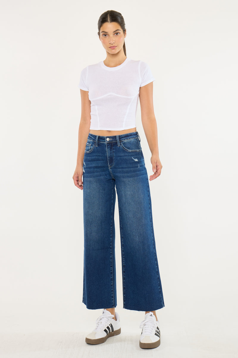 Tory Essentials High Rise Crop Wide Leg Jeans