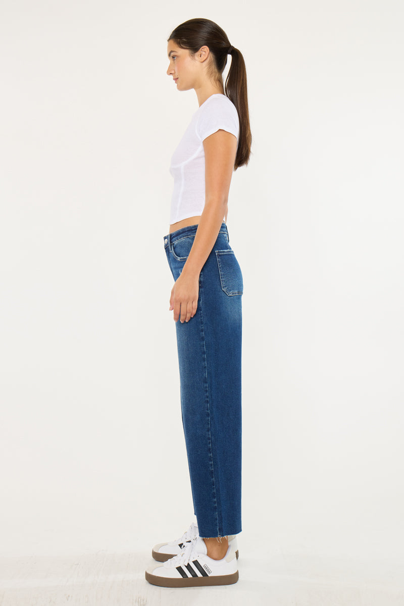 Tory Essentials High Rise Crop Wide Leg Jeans