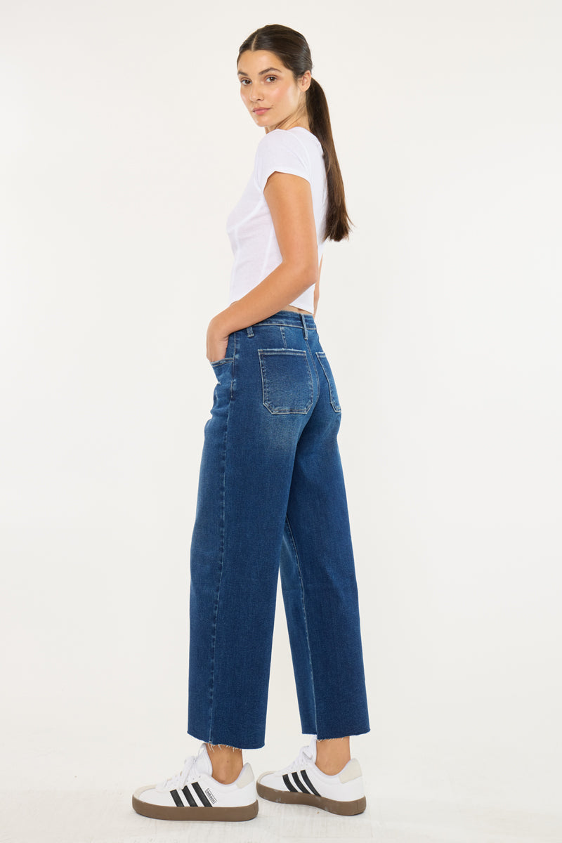 Tory Essentials High Rise Crop Wide Leg Jeans