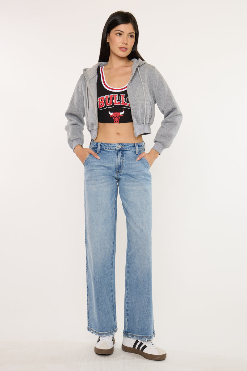 Essentials Mid Rise Wide Leg Trousers - Official Kancan USA