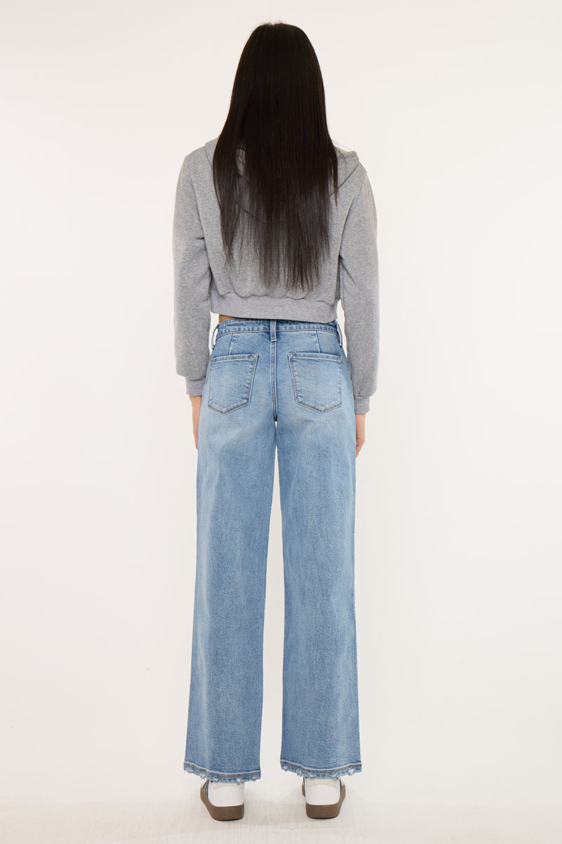 Essentials Mid Rise Wide Leg Trousers - Official Kancan USA