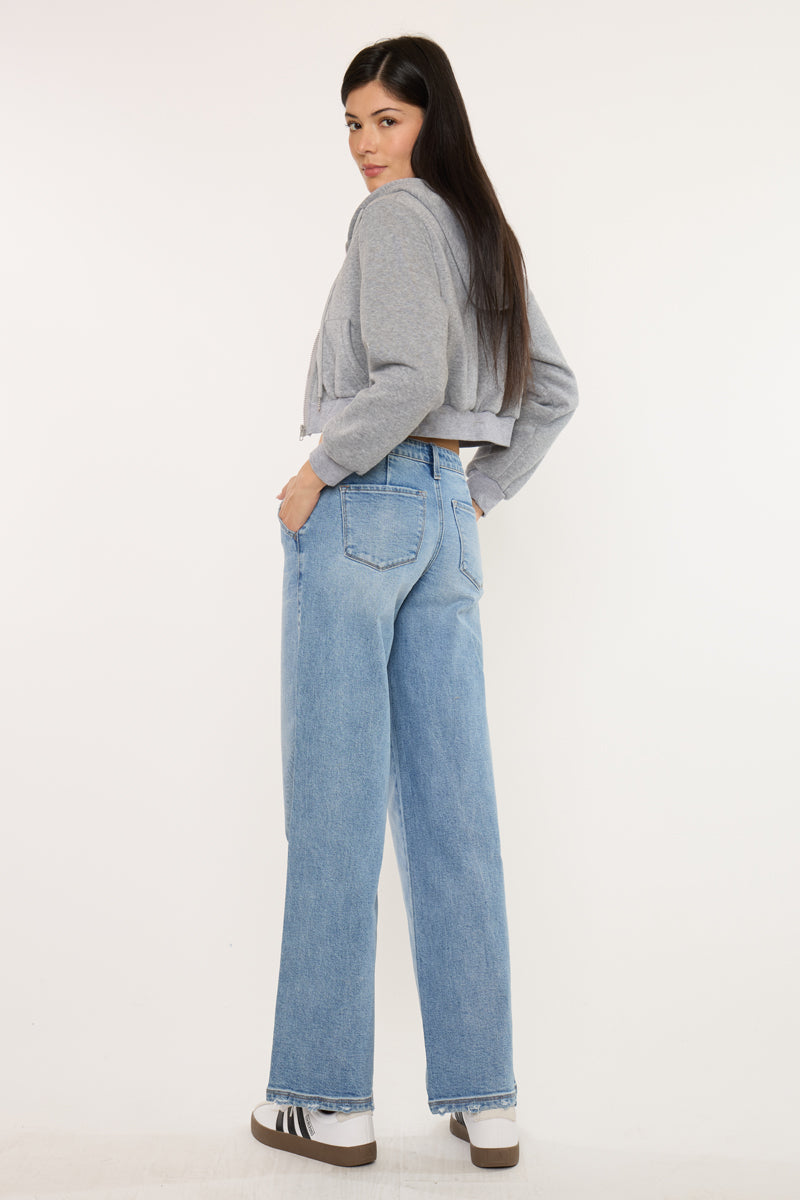 Essentials Mid Rise Wide Leg Trousers - Official Kancan USA