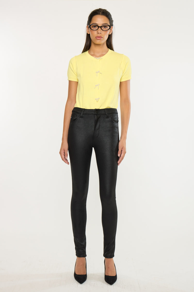 Carly Ultra High Rise Faux Leather Super Skinny Pants