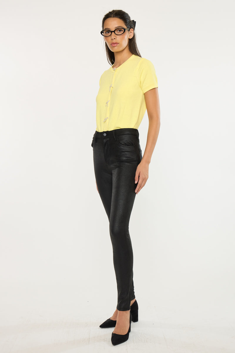 Carly Ultra High Rise Faux Leather Super Skinny Pants