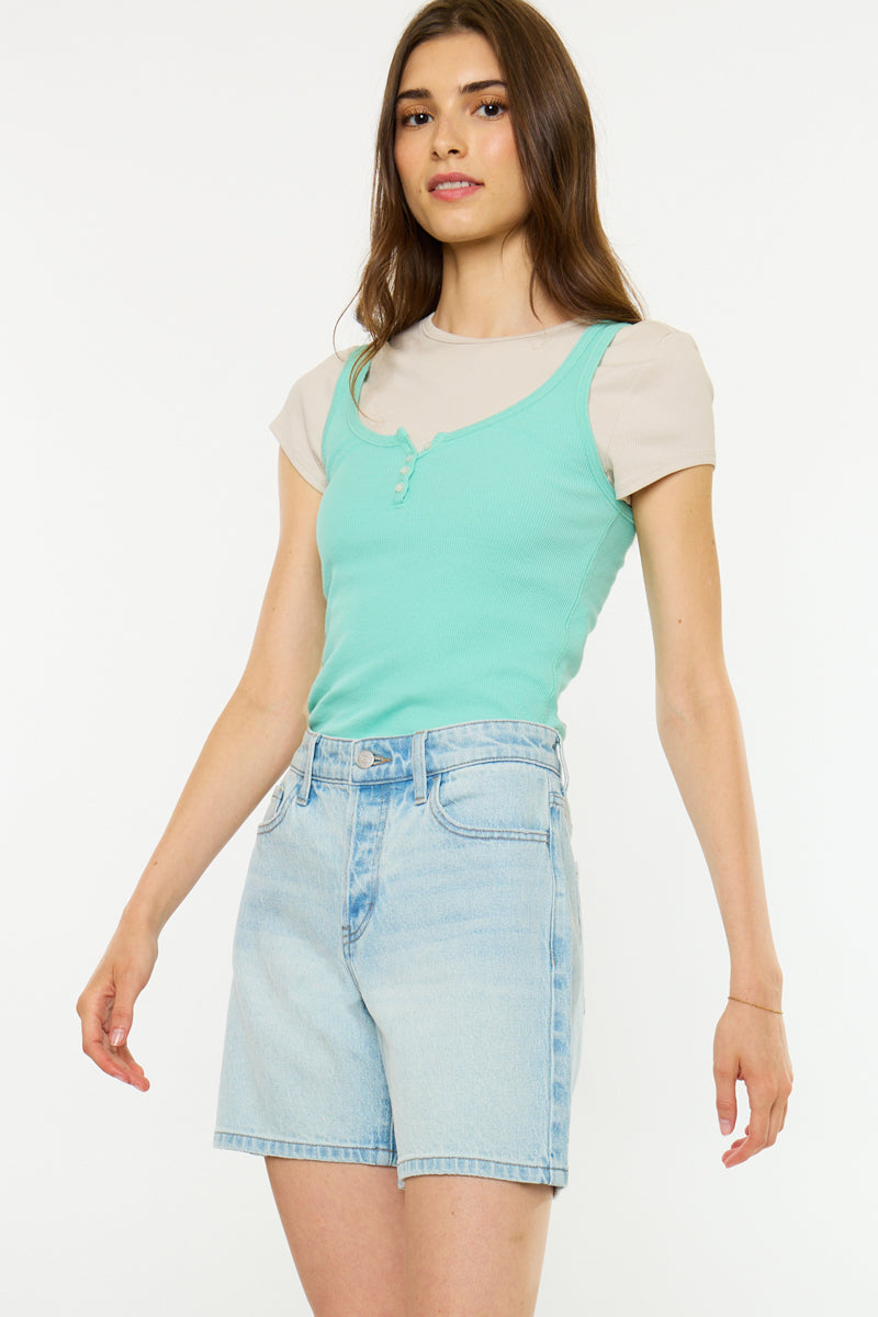 Britt Essentials High Rise Loose Mid Shorts