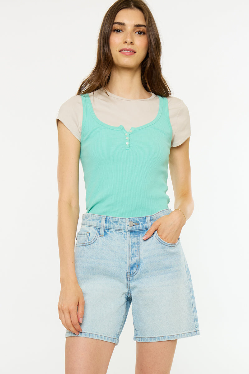 Britt Essentials High Rise Loose Mid Shorts