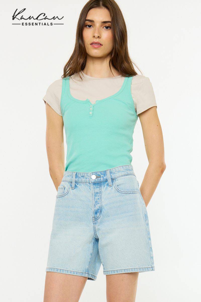Britt Essentials High Rise Loose Mid Shorts