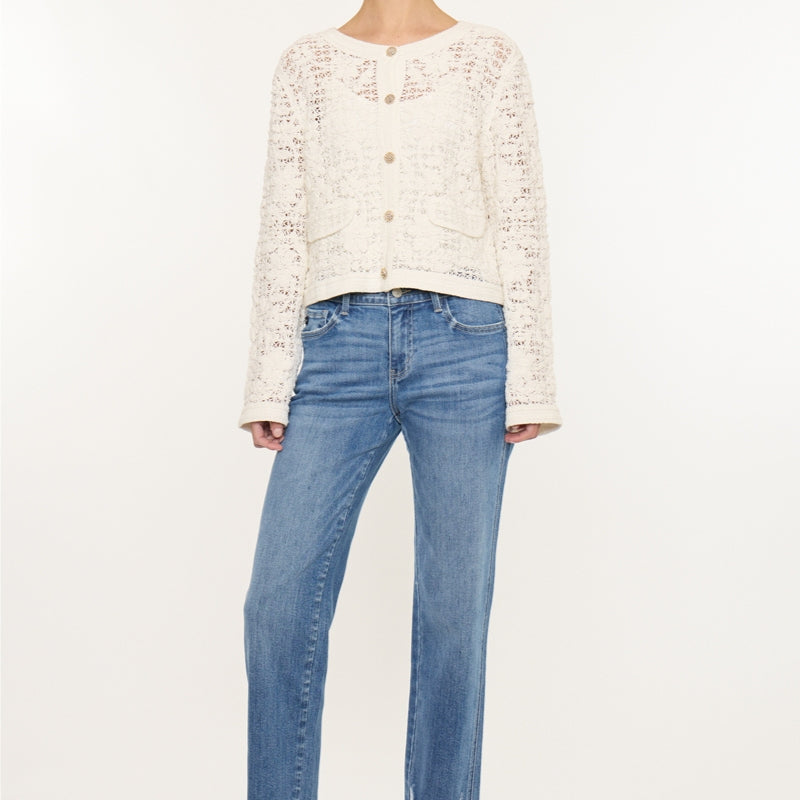 Ivorie Essentials Mid Rise Crop Straight - Official Kancan USA
