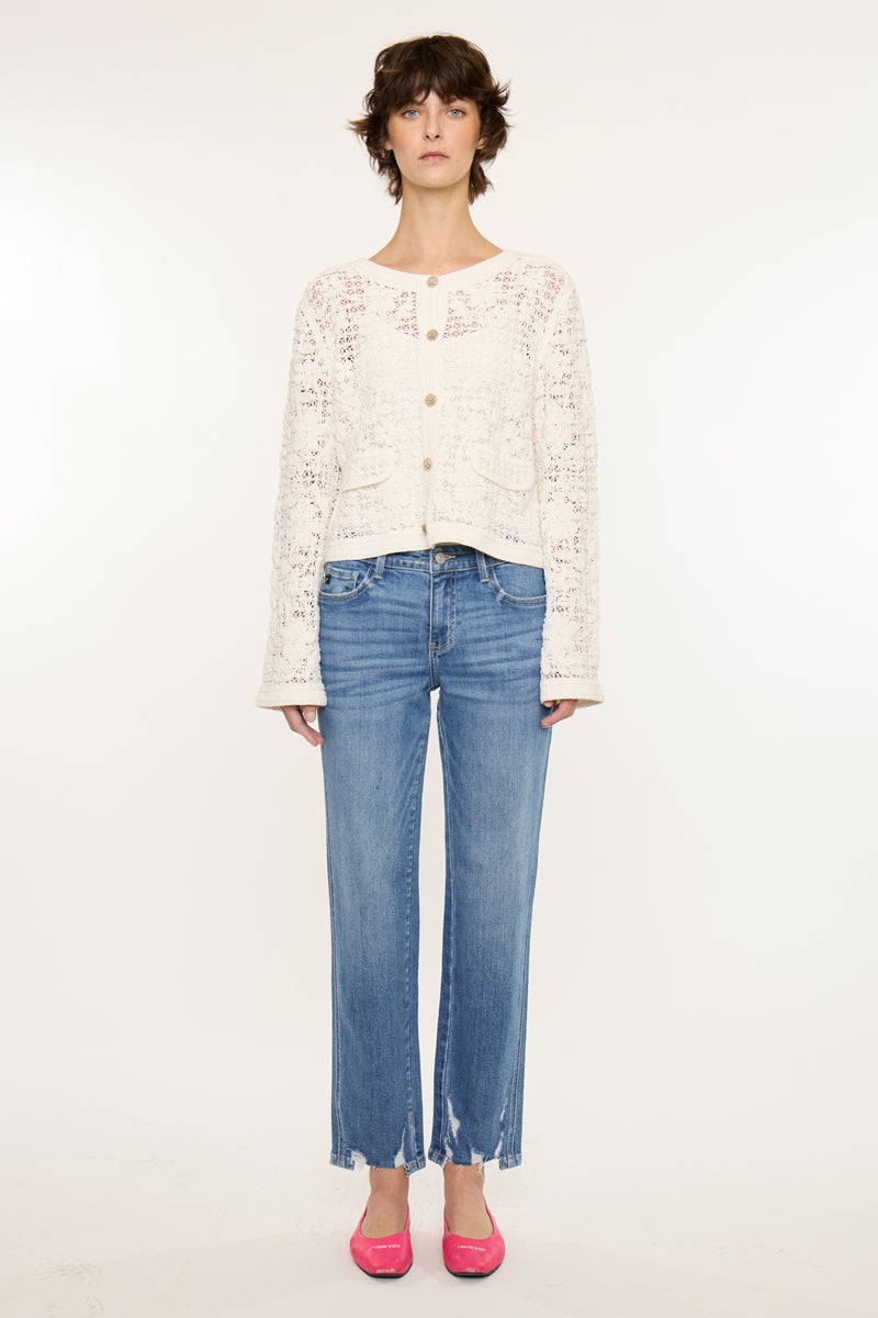Ivorie Essentials Mid Rise Crop Straight - Official Kancan USA